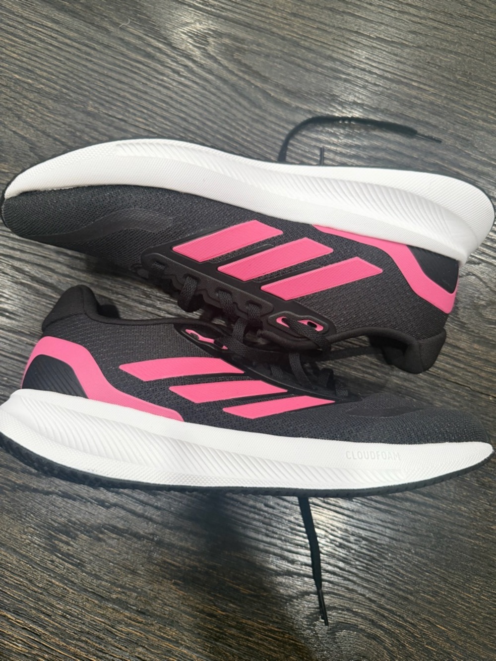 Adidas RunFalcon 5 Women's Size 9 Athletic Shoes Black Pink
